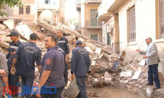 الحماية المدنية : انتشال 7 جثث إثر انهيار عقار في شبرا 10 انهيار عقار