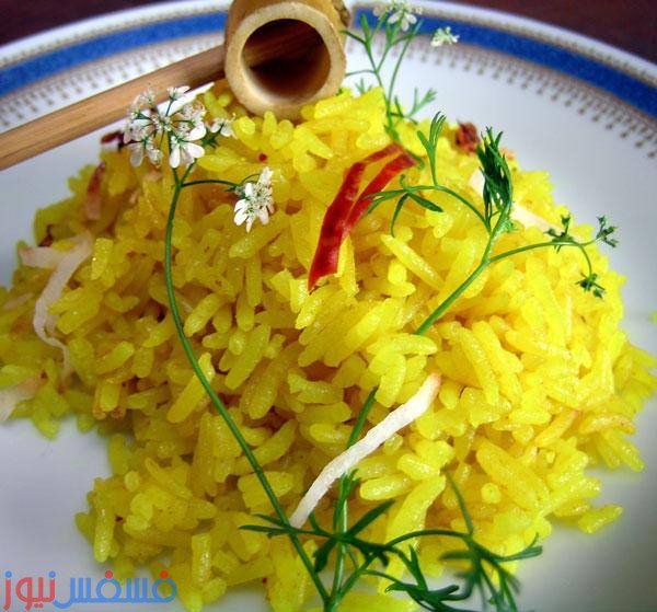 طريقة عمل الأرز المصري أو البسمتي بالكركم في المنزل 2