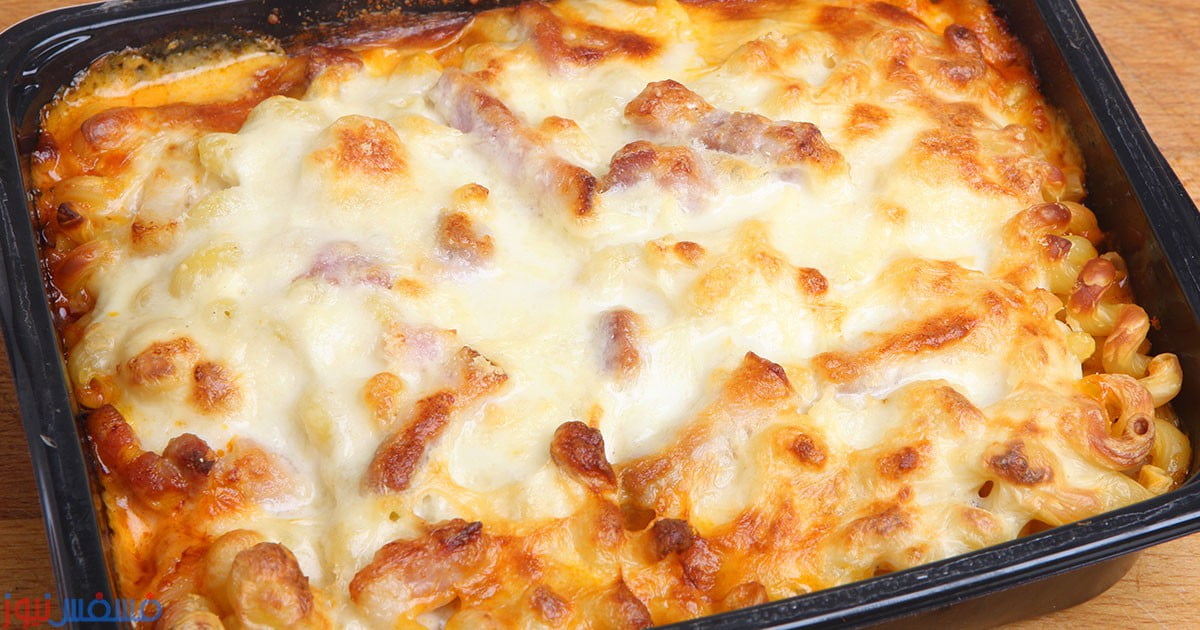 المكرونة البشاميل باللحمة