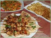 طريقة عمل الشيش طاووك والشاورما