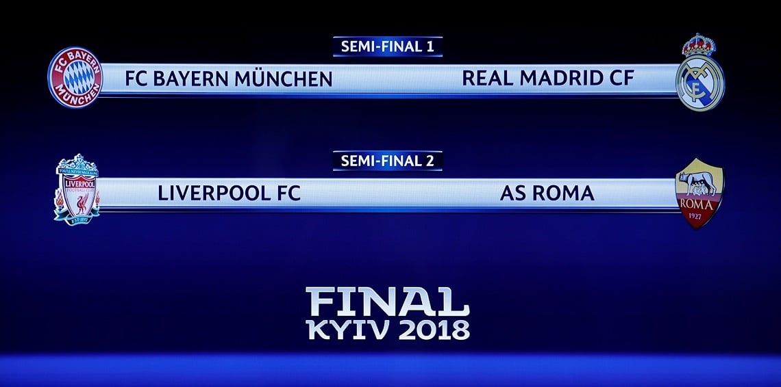 نتيجة قرعة نصف نهائي دوري أبطال أوروبا 2018 وكلاسيكو محتمل في البطولة 10 قرعة نصف نهائي دوري أبطال أوروبا